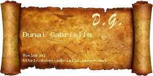 Dunai Gabriella névjegykártya